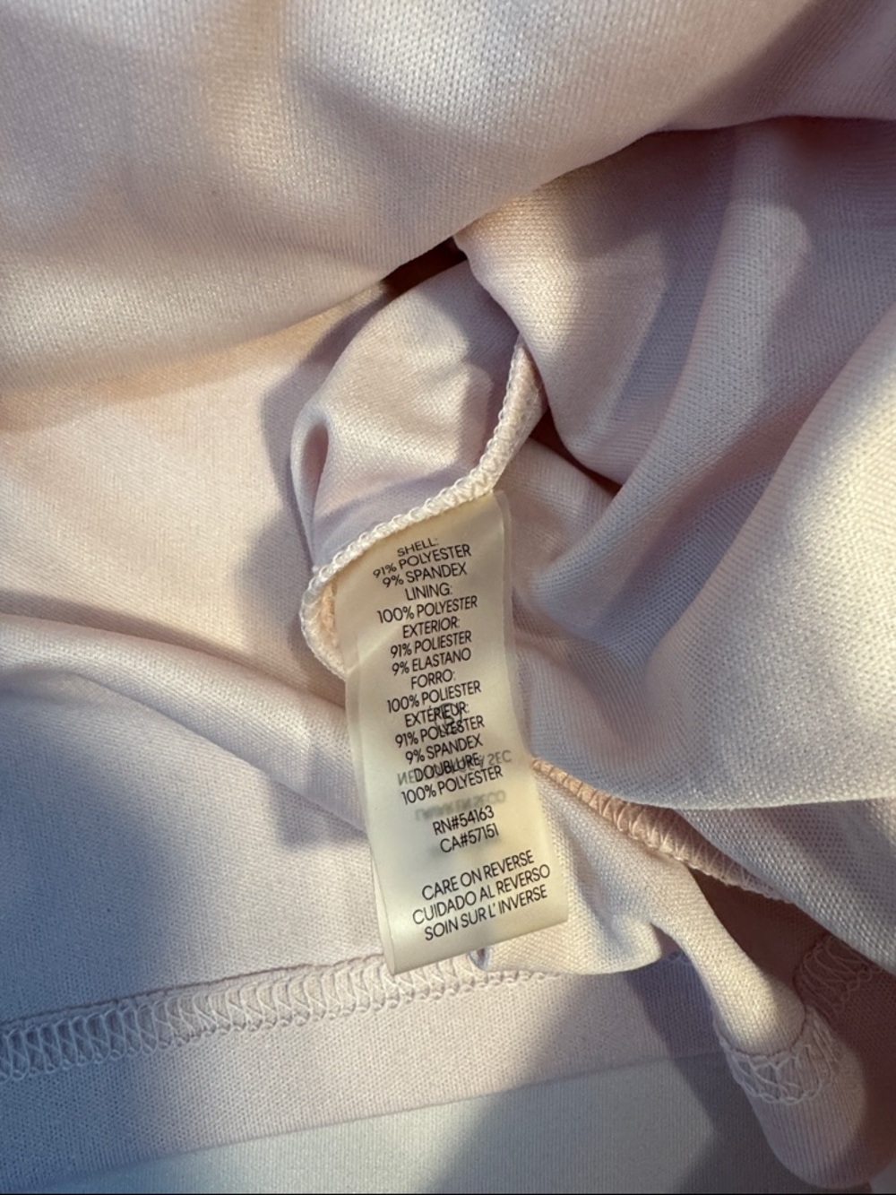 Calvin Klein Cream Ruffle V-Neck Midi Sheath Dress - Picture 6 of 7